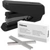 Fellowes Cucitrice LX870, capacità 40 fogli - con EasyPress e antibatterica - Nero + Punti pinzatrice 26/6mm per spillatrice a Striscia Intera, Confezione da 5000 punti metallici, Argento