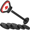 SPRINGOS Kettlebell regolabile da 10 kg con pesi bituminosi, manubri di volano, efficaci dischi kettlebell, chiusure stabili