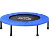 HOMCOM Trampolino Elastico per Allenamento con 30 Molle, Tappeto Fitness in Acciaio, Plastica e PP, Ø91x22.5 cm, Nero e Blu