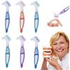 QSZHSL 6 Pezzi Spazzolino per Dentiere, Spazzola di Pulizia Protesi, Spazzolino per Dentiera a Doppia Testa per Pulizia Denti, Spazzolino Per Dentiera, Bite dentale, Allineatori e Retainer