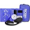 SCIAN Sfigmomanometro Manuale Aneroide, Misuratore Pressione da Braccio Manuale Professionale, Braccialetto Universale 22-42cm, per Uso Domestico e Medico con Sacco Trasporto (blu)