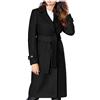 Huoghebg Cappotto da Donna Con Cintura di Grandi Offerte Giacca Lungo Invernale da Donna Classico Antivento Con Cintura Bavero Capispalla Manica Lungo Slim Fit Tinta Unita Caldo Per Autunnale Invernale