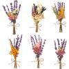 FENGQQKJ Bouquet di fiore secchi, senza mini bouquet, decorazione finti, fiori artificiali, in scatola, viola, per fai da te