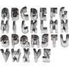 Duronge Set di 26 formine per biscotti in acciaio inox, a forma di lettera, per biscotti, piccole formine per biscotti, per fondente, torte, pane tostato, cucina per bambini, feste