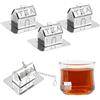 imposyu 4 Pezzi Infusore per Tisane Infusore Tisane e Te a Forma di Casa Filtro per Tè Sfuso in Acciaio Inossidabile Filtro per Tisane con Catene, per Tè Sfuso, Spezie
