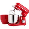 Kitchen in the box Impastatrice Planetaria, 2 Ciotole 3.5L Piccolo Impastatrice Professionale, 10 Velocità Leggero con Uncino Impastatore, Mescolatore, Frusta Sbattitric (Rosso)