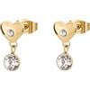 Brosway Orecchini Donna, Orecchini Pendenti in Acciaio e Cristalli con Simbolo Cuore | Collezione CHAKRA - BHKE177