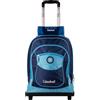 Colourbook Napoli - Zaino Trolley Scuola Con Sciarpa, Spallacci Uso Zaino, Scocca Antiurto, (Blu Navy)