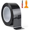 EFUTURETIME Nastro Fibra di Carbonio Autoadesiva Nero Lucido 5cm × 10m | Protezione per Paraurti per Auto Antigraffio, Strisce Decorative Adesive per Bagagliaio, Bicicletta, Moto, Mobili