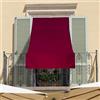 Corredocasa Tenda da Sole da Esterno per Balcone/Terrazzo/Veranda con Anelli e Ganci per Applicazione, Resistente e Lavabile, 100% Poliestere, Tinta Unita (Bordeaux, 140x250 cm)