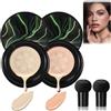 DYKeWei Mushroom Head CC Cream Foundation Air Cushion CC Cream Foundation Full Coverage for Flawless Powder Foundation Makeup make-up concealer Skin Color Basic BB, Moisturizing and Brightening (2pc-G, 20g)