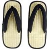 CoolChange Sandali tradizionali giapponesi | Paglia di riso Zori | Ciabatte giapponesi | Zouri Classic, beige/nero, 46 EU