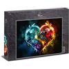 Ulmer Puzzleschmiede - Puzzle da 1000 pezzi a forma di cuore magico - Puzzle a forma di cuore luminoso della collezione colori magici - Made in Germany