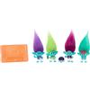 Mattel DreamWorks HTH35 - Set di 5 piccole bambole e supporto per cassetta a nastro, giocattolo da collezione ispirato al film