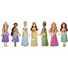 Disney Set di 7 Bambole PRINCIPESSE Ultimate Dress - Ariel Aurora Belle Cenerentola Jasmine Rapunzel Tiana - Altezza 30cm - F1547