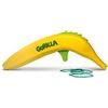 NEUE FREUNDE inventing & producing schni GORILLA - Divertente pistola a banda di gomma a forma di banana Non pericolosa per i bambini: spara con anelli di gomma leggeri, con bersaglio e rivista dentellata per 4 elastici, pistola a banana di