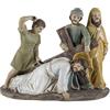 DRW Rappresentanza di Via Crucis de Jesus Caricando la Croce in Resina Dipinta a Mano di 11 cm