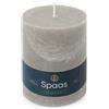 Spaas - Candela pilastro in stile rustico, 100/130 mm, 95 ore, grigio chiaro