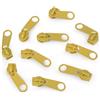 cyclingcolors 10x Cursore Cerniera Ricambio Kit di Riparazione per Cerniera Testa N°5 Cursori per Vestiti Borse Giacche Borse Valigie Jeans, verde giallo