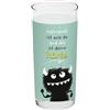 Sheepworld Sheeepworld H:PPY life 74168 - Bicchiere con scritta in lingua inglese Mostro, in vetro con motivo divertente, 50 cl, altezza 16 cm, regalo di compleanno