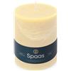 Spaas - Candela pilastro in stile rustico, 100/130 mm, 95 ore, avorio