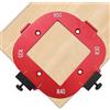 Generic Modello per fresatrice Radius Jig, Corner Jig,Modello di instradamento sicuro e leggero per raggio a metà angolo - Fresatura sicura di mezzo angolo con morsetto rimovibile per la lavorazione del legno