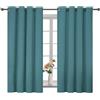 YSTELLAA Tende 100% Oscuranti Per Interni 2 Pezzi, 140×145cm, Effetto Lino, Tende Termiche, Con Anelli, Tenda Termica Isolante Freddo E Caldo, Fonoassorbenti, Moderne, Verde