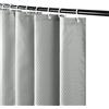 Furlinic Tenda Doccia AntiMuffa Tessuto Polyestere Impermeabile Pesante Alta Tende Doccia Lavabile Grigio 180x210cm con 12 Anelli Plastica Tenda Vasca da Bagno Modello Waffle