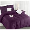 Utopia Bedding Copripiumino Matrimoniale 260x240 - Microfibra Copripiumino 260x240cm + Federe 65x65cm (Viola)