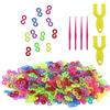 LWMLWM S Clip Loom Bands Connettori, 1000 Pezzi Loom Bands Colorful S-Clips Chiusure Braccialetti Ganci per Braccialetti Kit Braccialetti Fai da Te Elastici per Accessori di Gioielli