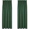 Deconovo Tende Camera da Letto Oscuranti 2 Pezzi, Tende Moderne per Soggiorno Interni, 140x220 CM (Larghezza x Altezza), Verde Scuro