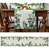 Probuk 40x140cm Moderno Verde Tovaglia, Fashion Runner Da Tavola Primaverile In Eucalipto, Lavabile Runner Da Tavola Con Foglie Di Eucalipto, Runner Da Tavolo Per Sala Da Pranzo Matrimoni Picnic Feste Cucina