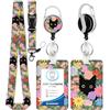 UHDS Porta Badge da Collo, Portabadge Collo Retrattile per Porta Badge Identificativo, Cordino con Moschettone, Adatto Per Cordino Per Telefoni Cellulari, Forniture Per Ufficio E Scolastiche (Cat)