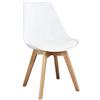 milani home MilaniHome.it - Sedia Moderna Di Design Imbottita Bianca Con Gambe In Legno Per Sala Da Pranzo Cucina Ufficio