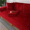 WYJHNL Copridivano in Flanella, Super Morbida, Spessa, Calda, in Peluche, Antiscivolo, per Soggiorno, 110 x 160 cm, Rosso