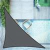 LOVE STORY Vela ombreggiante Triangolare Impermeabile 5x5x7m Tenda a Vela Parasole PES Protección Rayos UV per Esterno, Giardino, Terrazza, Balcone (Antracite)