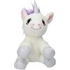 Depesche 13634 Ylvi Unicorno Bianco, con criniera Colorata nei Colori dell'arcobaleno, Peluche di Circa 21 cm con Dettagli argentati, Multicolore, One Size