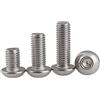 Dreneco Viti a Brugola in Acciaio Inox, Esagonale Tonda Testa a Bussola Bulloni, M4×14mm,50 pcs