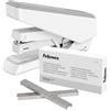 Fellowes Cucitrice LX870 a striscia intera con Tecnologia Easy-Press, Capacità 40 Fogli, Colore Bianco + Punti pinzatrice 26/6mm per spillatrice a Striscia Intera, Confezione da 5000 punti metallici
