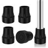 Chingcoo 4 Pezzi Puntali in Gomma Antiscivolo19mm, Punta di Ricambio Antiscivolo, Mobility Gommini per Stampelle, per Stampelle, Deambulatori, Sedie da Doccia e Bastoni da Passeggio
