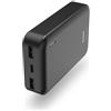 Hama Power Pack 10000 mAh (power bank, ricarica rapida, 2 x USB A, USB C, capiente, leggero, piccolo, caricabatterie), grigio antracite