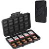JJC 60 slot per schede di memoria per 40 micro SD SDXC SDHC + 20 SD SDXC SDHC, anti-shock micro SD TF Card Holder SD Card Storage Box Organizer
