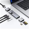 NXPGKEA Hub USB C per MacBook, hub USB-C 7 in 2, per porte Thunderbolt 4, 4K 60Hz HDMI, Ethernet, 2 porte USB A per lettore di schede microSD SD per MacBook Pro 13 pollici, MacBook Air M1 M2 M3 iPad Dell
