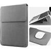 HoYiXi 14'' Laptop Custodia con Stand Sleeve Case in Pelle Compatibile con MacBook Pro 14 2021/ASUS Vivobook 14/HP Pavilion X360/Lenovo IdeaPad/Dell Lenovo HP ASUS Acer HUAWEI Matebook 14'' PC, Grigio