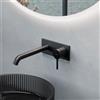 Fortis round plate rubinetto lavabo a parete, per corpo incasso Toya, 7820821BB, Brera; Toya nero spazzolato [Rubinetteria Bagno > Rubinetteria Lavabo]