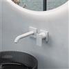 Fortis square rubinetto lavabo a parete, per corpo incasso Toya, 8420810MW, Scala; Toya; Zola bianco opaco [Rubinetteria Bagno > Rubinetteria Lavabo]