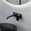 Fortis square plate rubinetto lavabo a parete, per corpo incasso Toya, 8420820BB, Scala; Toya; Zola nero spazzolato [Rubinetteria Bagno > Rubinetteria Lavabo]