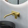 Fortis square plate rubinetto lavabo a parete, per corpo incasso Toya, 8420821BG, Scala; Toya; Zola oro spazzolato [Rubinetteria Bagno > Rubinetteria Lavabo]