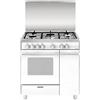 Glem Gas Cucina UQ855VX 5 Fornelli Gas Forno Elettrico/Gas 54L 80cm Bianco