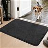 COSY HOMEER Tappeto Ingresso Interno, 50 x 80cm Zerbino Ingresso Esterno Antiscivolo TPR, Lavabile in Lavatrice per Porta D'Ingresso, Corridoio, Cucina, Scala, Nero